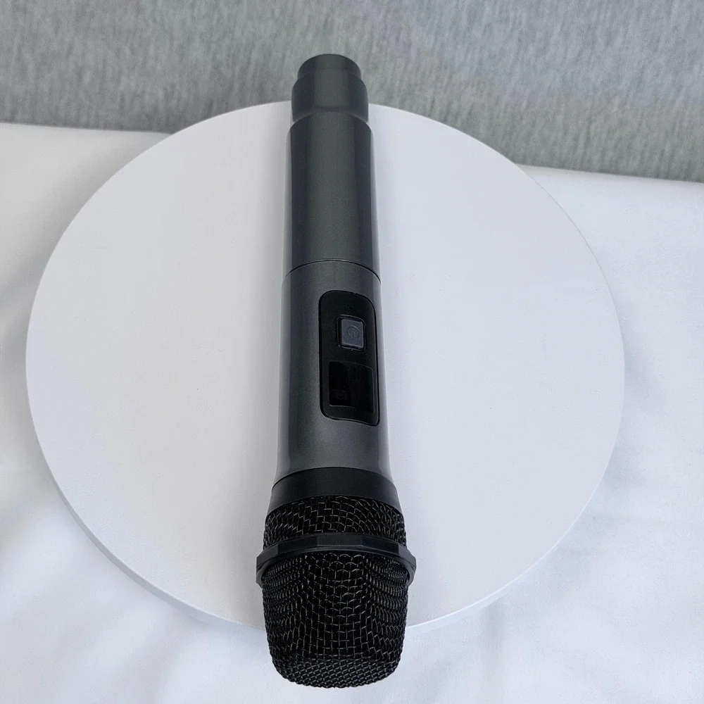 Wireless VHF Handheld Microphone Digital Display 106.20 MHz Gray and Black